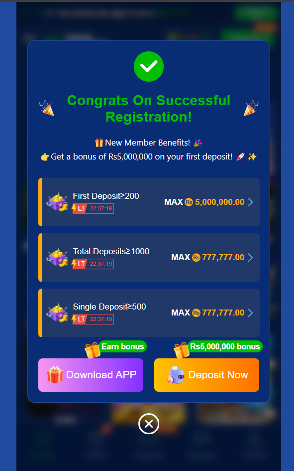 WC777 Game welcome bonus